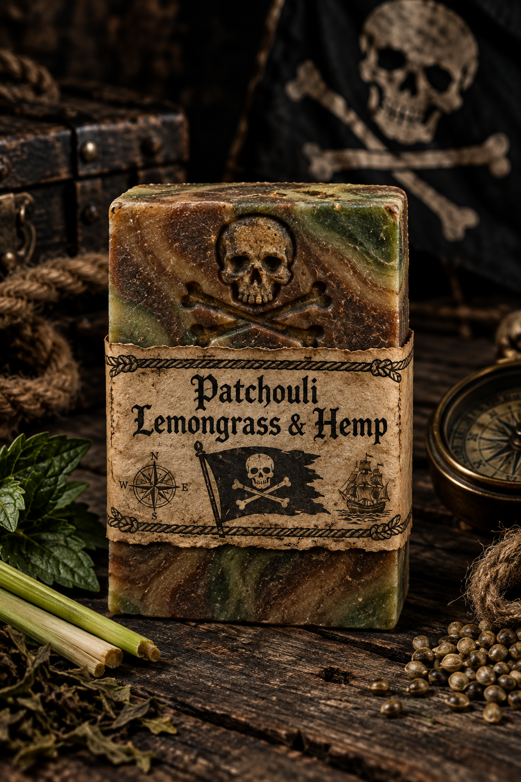 Patchouli w/ Lemongrass & Hemp Soap Bar