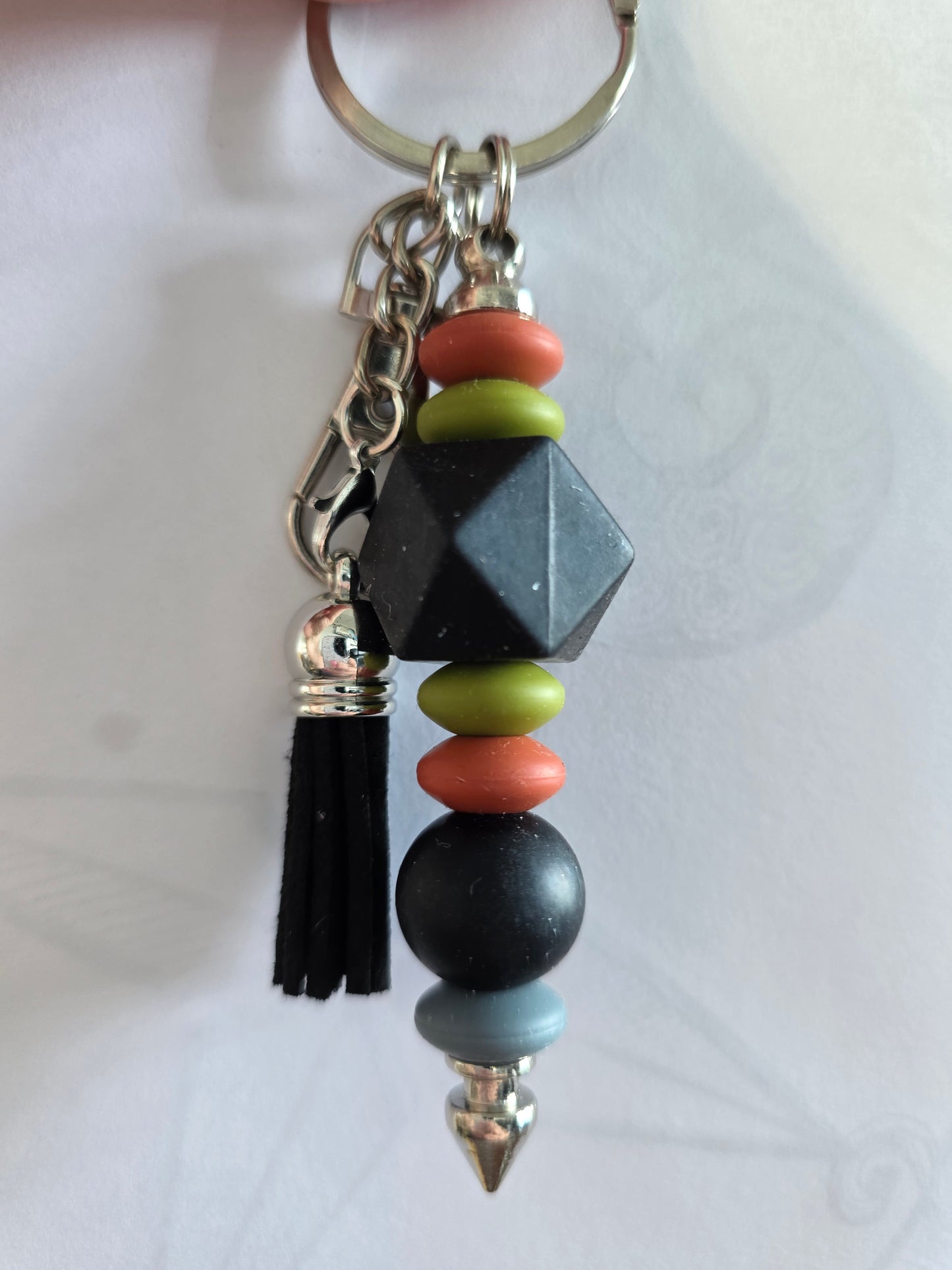 Keychain - Compass Beaded Keychain
