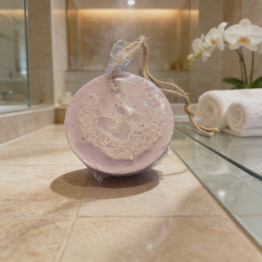 O'Shea - Blue Raspberry Shea Butter Bar w/ Loofah